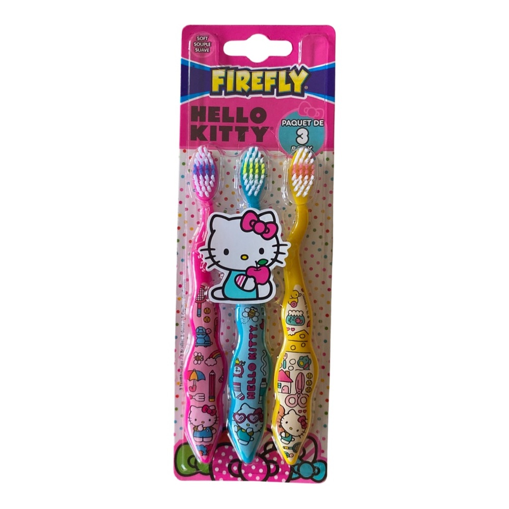 HELLO KITTY Soft Kids Toothbrush Set of 3